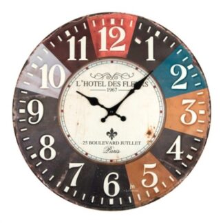 Orologio da parete Orologio da parete Lowell 21555 JUSTAMINUTE Hotel des Fleurs Multicolo (ord.min.1.00 unità)