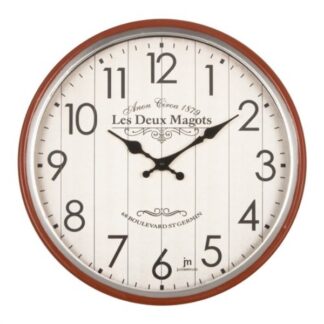 Orologio da parete Orologio da parete Lowell 21558 JUSTAMINUTE Les Deux Magots Arancio (ord.min.1.00 unità)