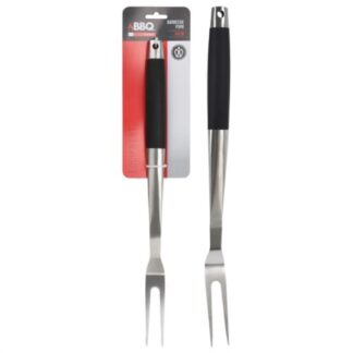 Forchettone barbecue Forchettone barbecue Bbq C04000130 Cromo e Nero (ord.min.1.00 unità)