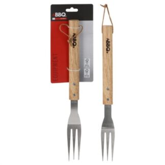 Forchettone barbecue Forchettone barbecue Bbq C83506010 manico legno (ord.min.1.00 unità)