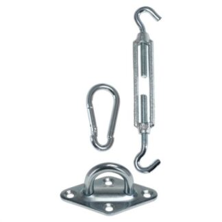 Set tenditori fune Set tenditori fune Koopman C22910720 per vele ombreggianti Cromato (ord.min.1.00 unità)