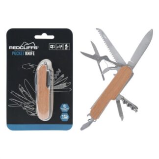 Coltellino multiuso Coltellino multiuso Redcliffs X20200100 15 funzioni Inox e Naturale (ord.min.1.00 unità)
