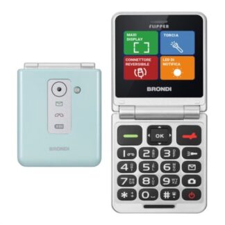 Cellulare Cellulare Brondi FLIPPER Dual Sim Green water metal (ord.min.1.00 unità)