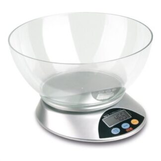 Bilancia cucina Bilancia cucina Kaufgut 033347 EVA 5584 Silver e Clear (ord.min.1.00 unità)