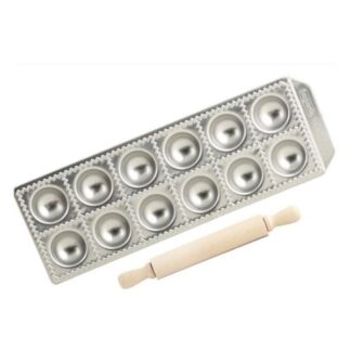 Stampo ravioli Stampo ravioli Imperia 3310 RAVIOLAMP 12 fori 5,2 cm con rullo legno S (ord.min.1.00 unità)