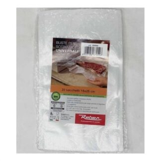 Sacchetti sottovuoto Sacchetti sottovuoto Reber 6745N 20 Goffrati 15x25 cm Clear (ord.min.1.00 unità)