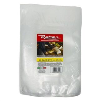 Sacchetti sottovuoto Sacchetti sottovuoto Reber 6724N 20 Goffrati 25x35 cm Clear (ord.min.1.00 unità)