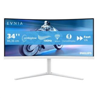 Monitor Philips 34M2C5501A 00 EVNIA 5000 Curvo White Monitor (ord.min.1.00unità)