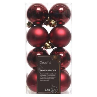 Set palline albero Natale Set palline albero Natale Amicasa 9021778 Oxblood (ord.min.1.00 unità)