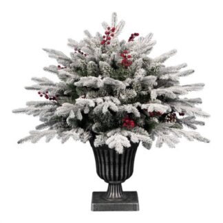Decorazione Natale Decorazione Natale Amicasa 008557 Composizione natalizia su anfora (ord.min.1.00 unità)