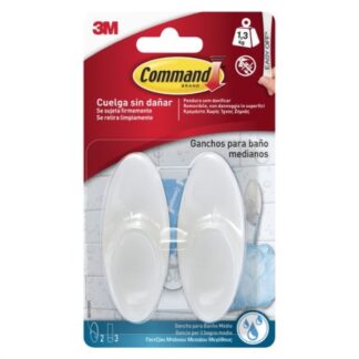 Set ganci adesivi Set ganci adesivi 3M 7100352623 COMMAND Bath19 Bianco (ord.min.1.00 unità)