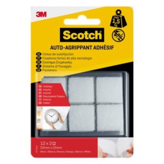 Velcro adesivo Quadri fissaggio (22x22mm) velcro adesivo 3M 7100262515 Bianco (ord.min.1.00 unità)