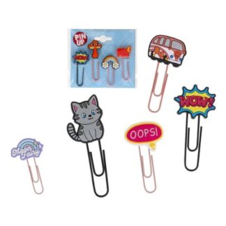 Set fermagli Set fermagli Globo 42841 PIN UP con decoro silicone Assortito (ord.min.1.00 unità)