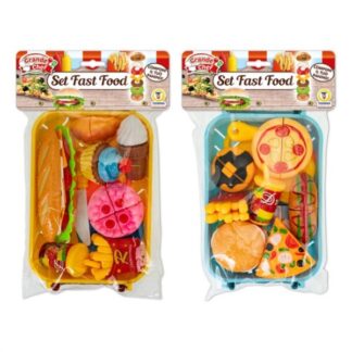 Playset cucina Playset Teorema 80257 GRANDE CHEF Fast Food con Vassoio Assortito (ord.min.1.00 unità)