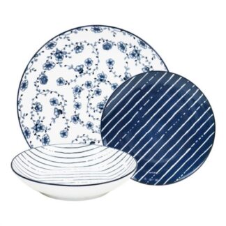 Set piatti tavola Servizio piatti Amicasa Art 52 GIUSY Blu (ord.min.1.00 unità)