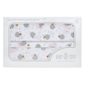 Set lenzuola culla Set lenzuola culla Baby Idea LCFR Fantasia rosa (ord.min.1.00 unità)