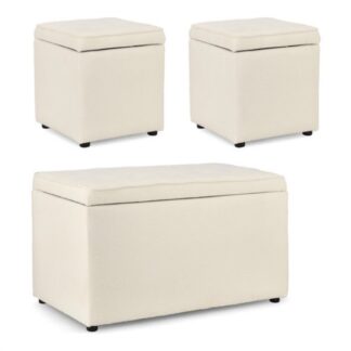 Set pouf Set pouf Yes Everyday 0740990 DERRICK Derrick bianco (ord.min.1.00 unità)