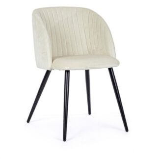 Sedia Yes Everyday 0734285 QUEEN Velvet bianco Sedia (ord.min.2.00unità)