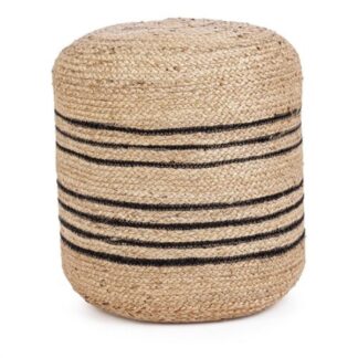 Pouf Yes Everyday 0721063 ANKIT Naturale e Nero Pouf (ord.min.1.00unità)