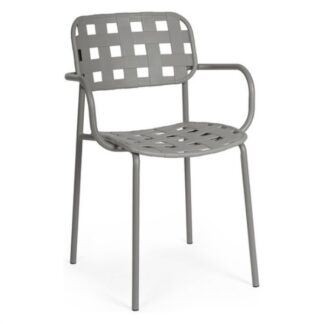 Sedia con braccioli da esterno Sedia con braccioli Yes Everyday 0650036 CLOVER Grigio (ord.min.4.00 unità)
