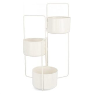 Porta piante Porta piante Yes Everyday 0722916 KEYRA pieghevole con 3 vasi Bianco (ord.min.1.00 unità)