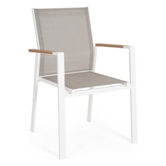 Sedia con braccioli da esterno Sedia con braccioli Yes Everyday 0664007 HETA Bianco (ord.min.4.00 unità)