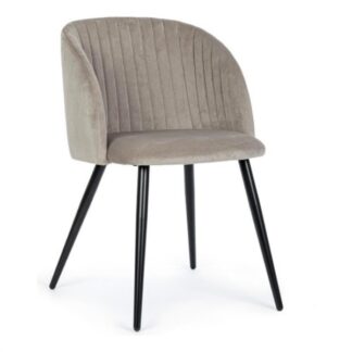 Sedia Yes Everyday 0734287 QUEEN Velvet tortora Sedia (ord.min.2.00unità)