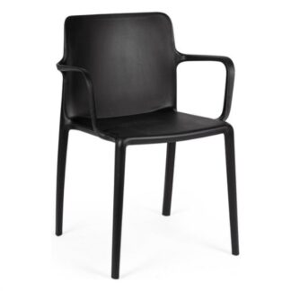 Sedia con braccioli da esterno Sedia con braccioli Yes Everyday 0650049 CHLORIS Nero (ord.min.4.00 unità)