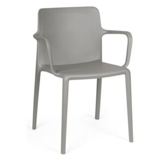 Sedia con braccioli da esterno Sedia con braccioli Yes Everyday 0650048 CHLORIS Grigio (ord.min.4.00 unità)