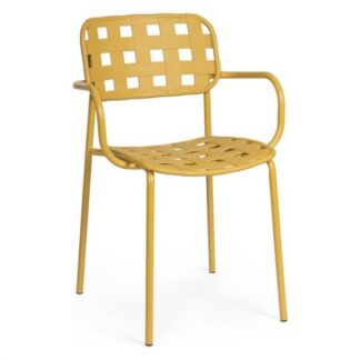 Sedia con braccioli da esterno Sedia con braccioli Yes Everyday 0650034 CLOVER Ocra (ord.min.4.00 unità)