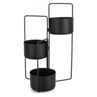 Porta piante Porta piante Yes Everyday 0722914 KEYRA pieghevole con 3 vasi Nero (ord.min.1.00 unità)