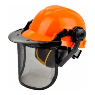 Casco protezione Casco protezione Ama 08838 boscaiolo visiera e cuffie incorporate Aran (ord.min.1.00 unità)