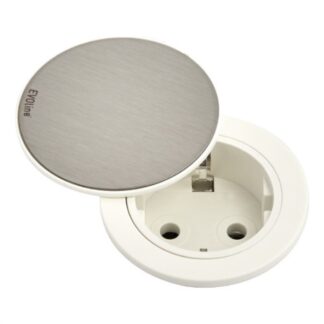 Modulo presa Modulo presa Evoline 159280006200 ONE Schuko incasso White e Inox (ord.min.1.00 unità)
