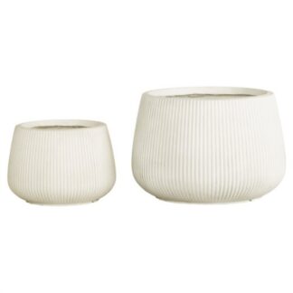 Set vasi piante Set vasi piante Amicasa GA303126 (22, 46 cm) Bianco crema (ord.min.1.00 unità)