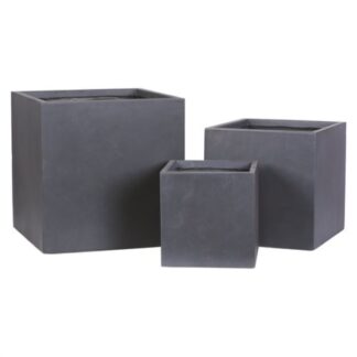 Set vasi piante Amicasa AP11524 (30, 40, 50 cm) Antracite Set vasi piante (ord.min.1.00unità)