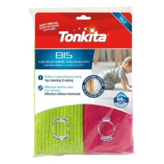 Set panni lava pavimenti Set panni pavimenti Tonkita TK28487 Bis Verde e Rosso (ord.min.1.00 unità)