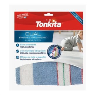 Panno lava pavimento Panno pavimento Tonkita TK6122 Dual Bianco e Azzurro (ord.min.1.00 unità)