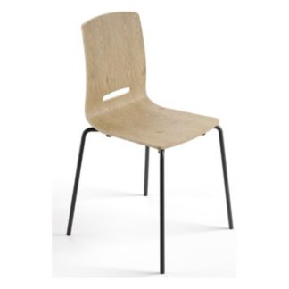 Sedia Linea 88 52FLO001 0PMFXXXX FLORA Piombo opaco e Rovere cadiz Sedia (ord.min.1.00unità)