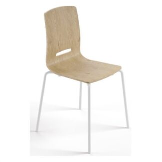 Sedia Sedia Linea 88 52FLO001 06MFXXXX FLORA Bianco opaco e Rovere cadiz (ord.min.1.00 unità)