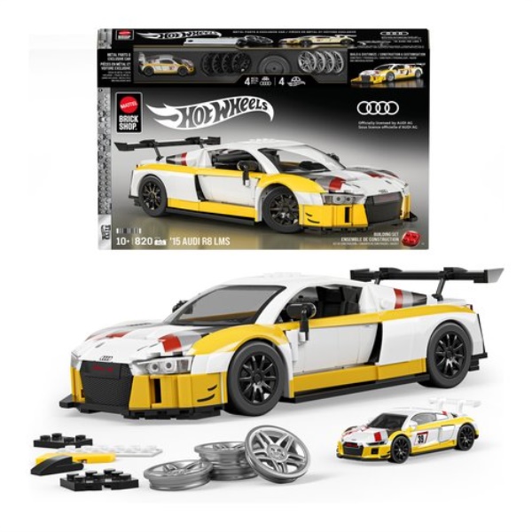 Costruzioni Costruzioni Mattel JFT18 BRICK SHOP HOT WHEELS ELITE Audi R8 LMS 1:32 (ord.min.1.00 unità)