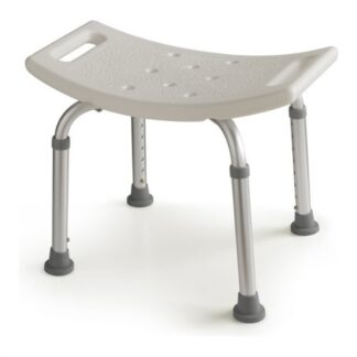 Sgabello bagno Gedy 107202 FRIEND regolabile h.40-58 cm Bianco e Silve Sgabello bagno (ord.min.1.00unità)