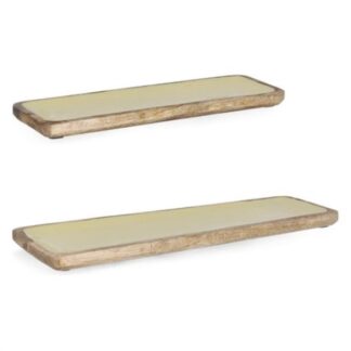 Set vassoi a servire Set vassoi Yes Everyday 0550936 THARA (38x12 e 46x15 cm) Giallo (ord.min.4.00 unità)