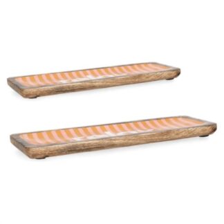 Set vassoi a servire Set vassoi Yes Everyday 0551029 RELAX (38x12 e 46x15 cm) Arancio rigat (ord.min.4.00 unità)