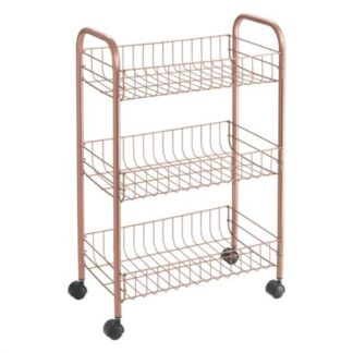 Carrello porta vivande Carrello porta vivande Metaltex 344403 000 LUGANO COPPER Rame (ord.min.1.00 unità)
