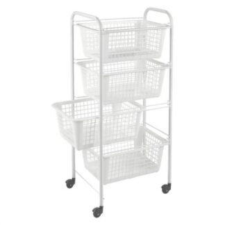 Carrello porta vivande Carrello porta vivande Metaltex 341804 003 MIAMI Bianco (ord.min.1.00 unità)