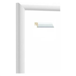 Cornice in legno Cornice legno Bubola & Naibo 12 BI 21 DESIGN FRANK Bianco lucido (ord.min.1.00 unità)
