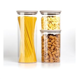 Set barattoli Set barattoli Stefanplast 55681 TOSCA (700 ml, 1, lt, 2,2 lt) Tortora (ord.min.1.00 unità)