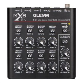 Mixer disc jockey Mixer disc jockey Glemm MXS 8PC Black (ord.min.1.00 unità)