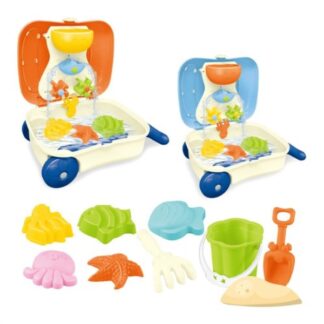 Set gioco sabbia Ods 47061 SUNDAY Set spiaggia trolley deluxe con acce Set sabbia (ord.min.1.00unità)
