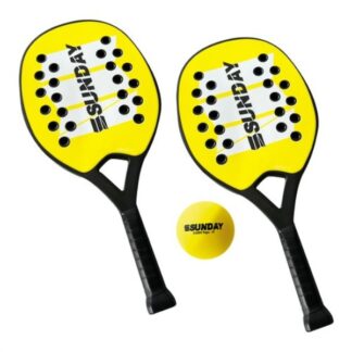 Set racchette Set racchette Ods 47110 SUNDAY Pro con sacca in rete Giallo e Nero (ord.min.1.00 unità)